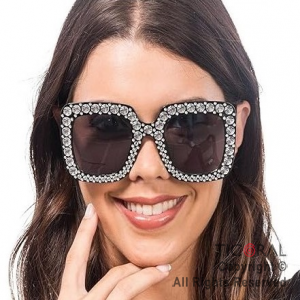 ANTEOJO BORDE STRASS NEGRO x 1